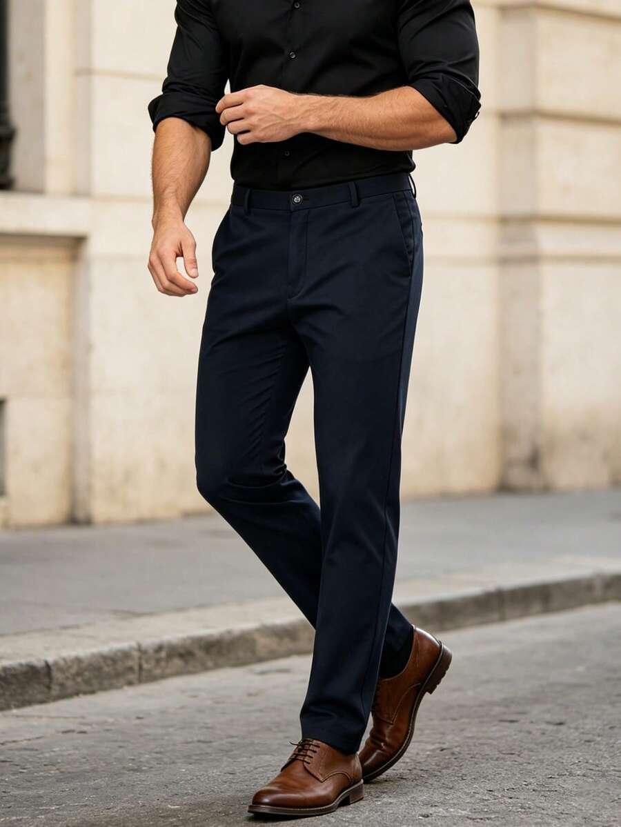 czarne spodnie casual