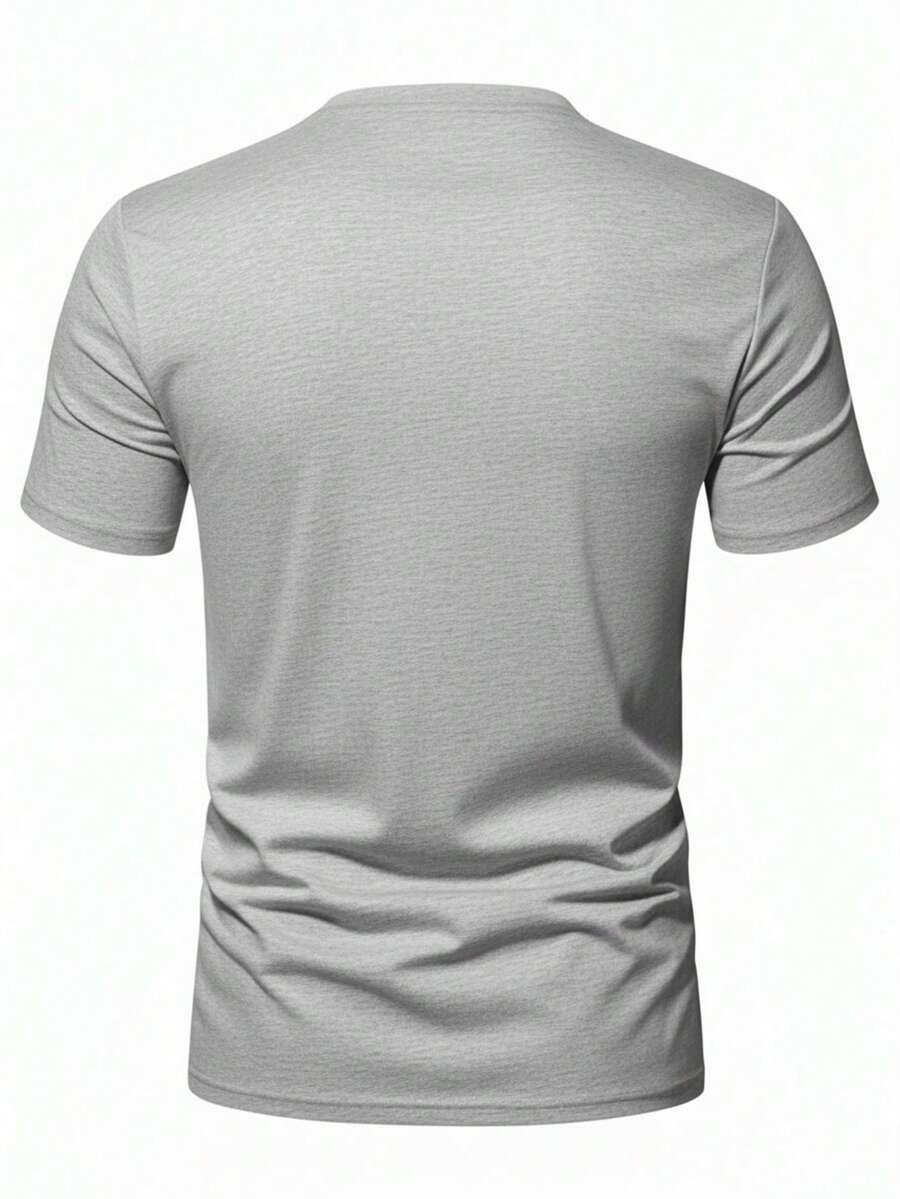 szary T-shirt v neck