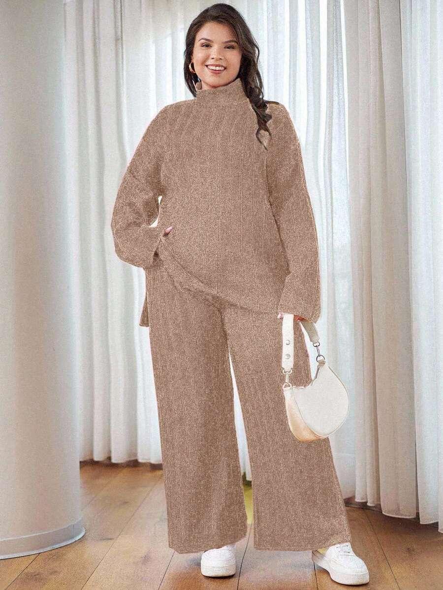 SWETER SPODNIE KOMPLET 