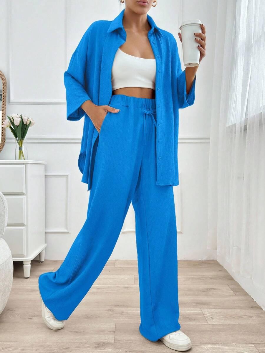 niebieskie spodnie casual
