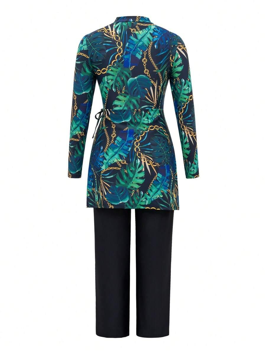 DWUCZĘŚCIOWY STRÓJ KĄPIELOWY BURKINI PRINT