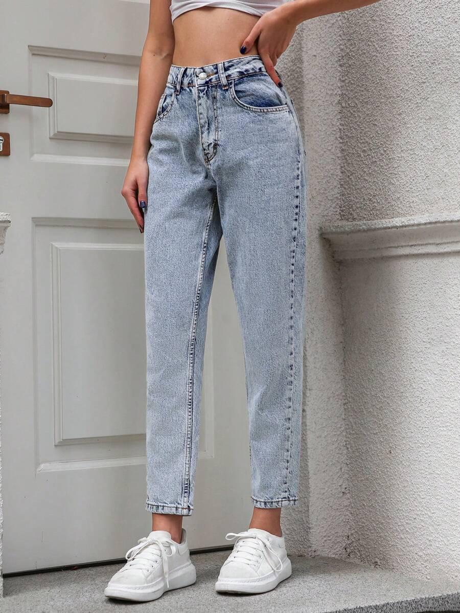 SPODNIE JEANS KIESZENIE ZAMEK