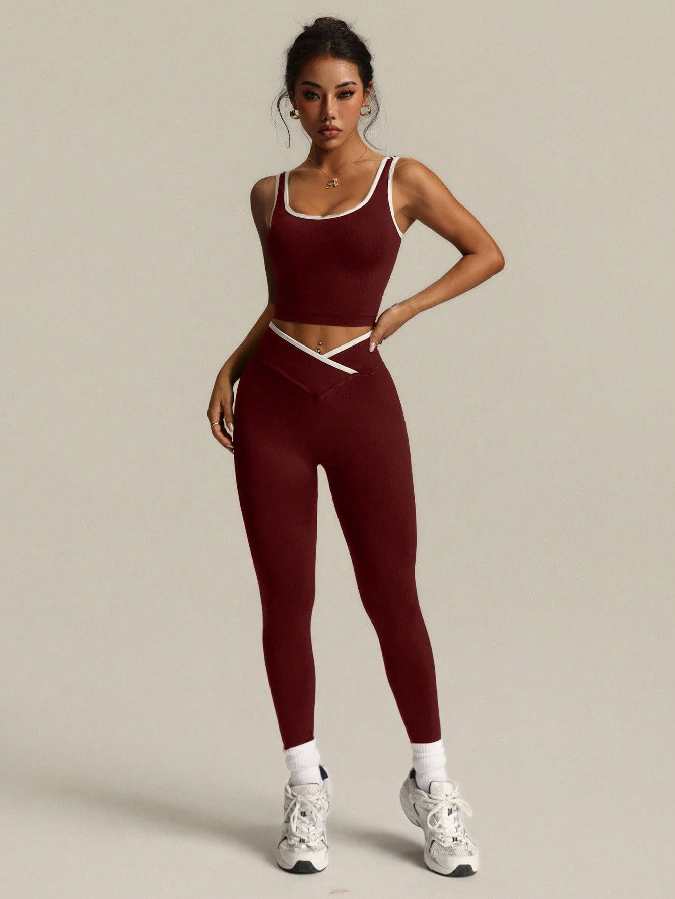 TOP LEGGINSY KOMPLET SPORTOWY