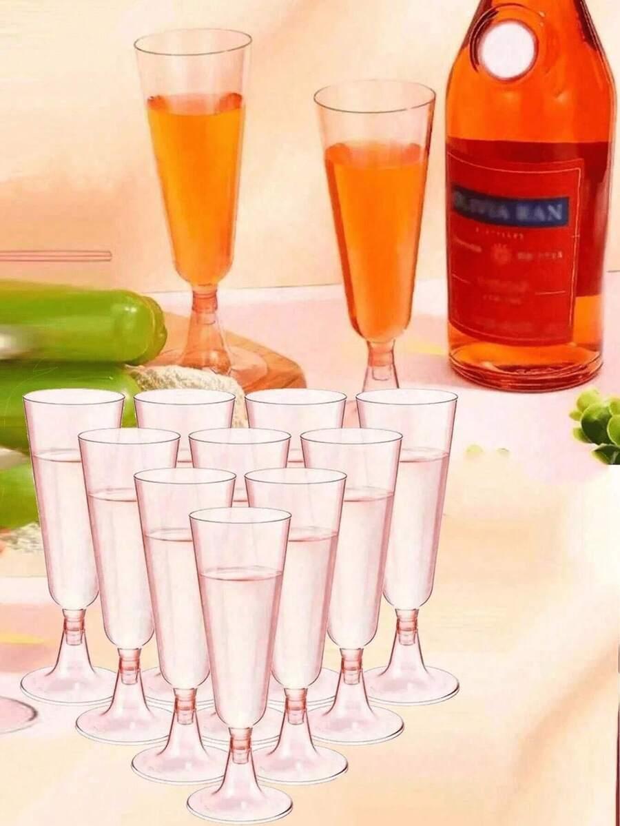 różowy plastikowy kieliszek 3-pack