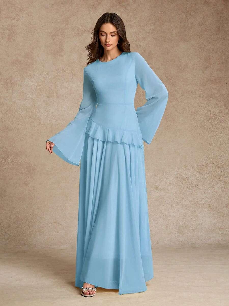NIEBIESKA MAXI SUKIENKA