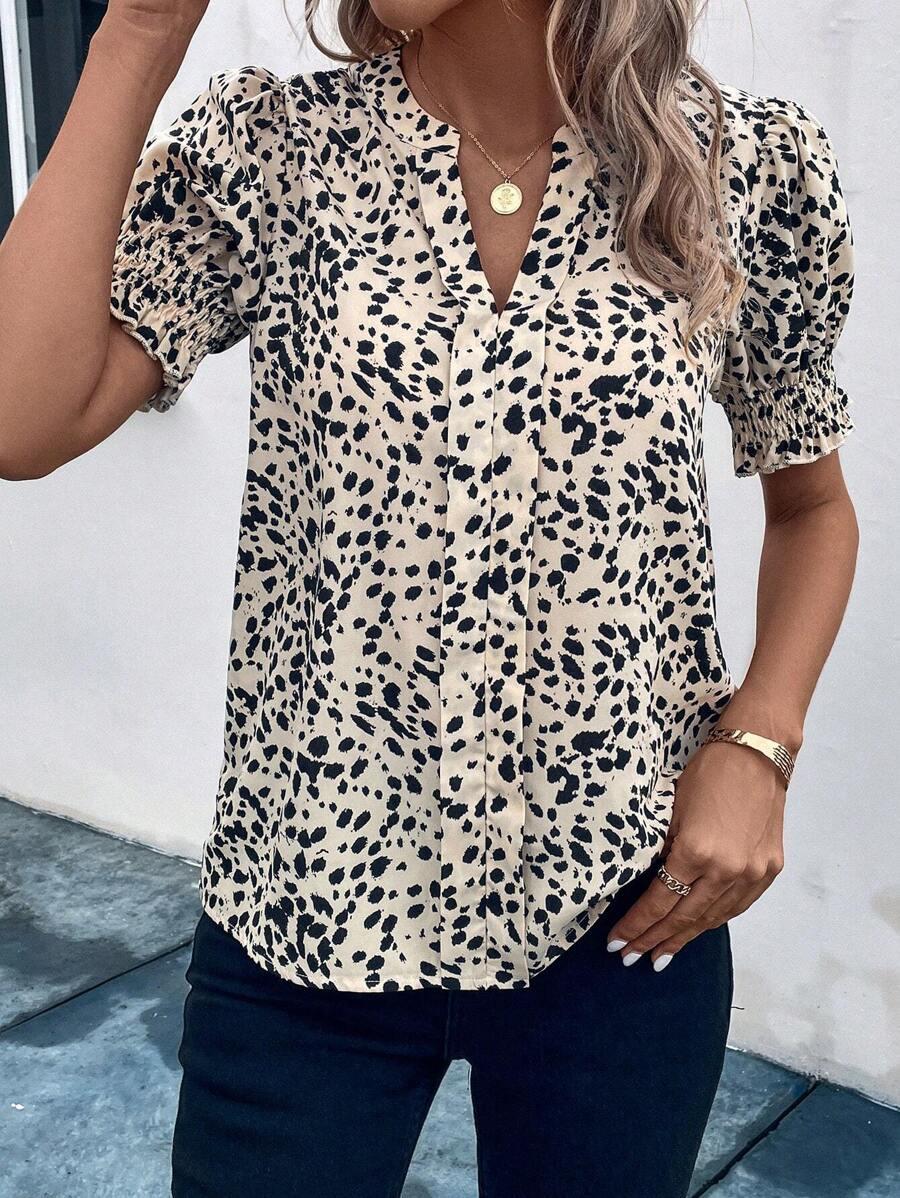 BLUZKA RĘKAW 3/4 ANIMAL PRINT 