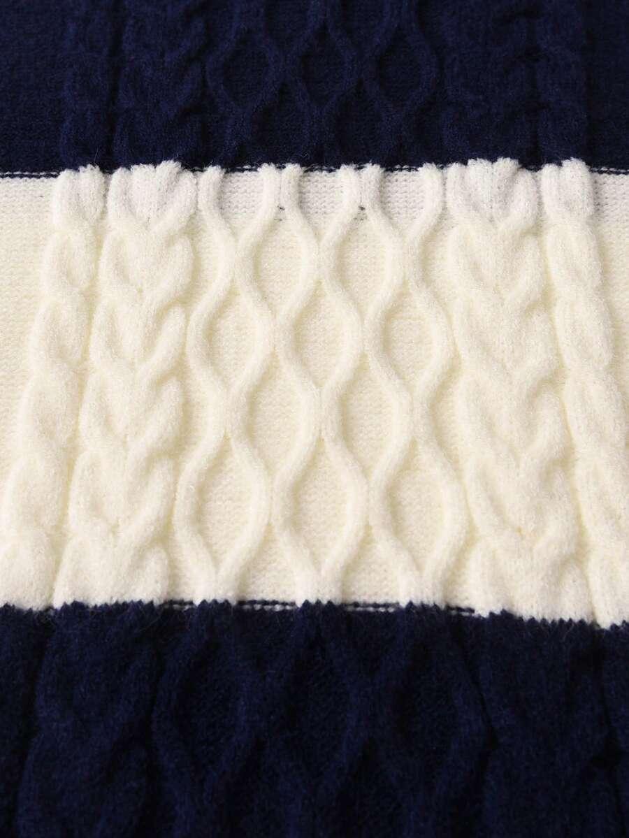 kolorowy sweter print paski 