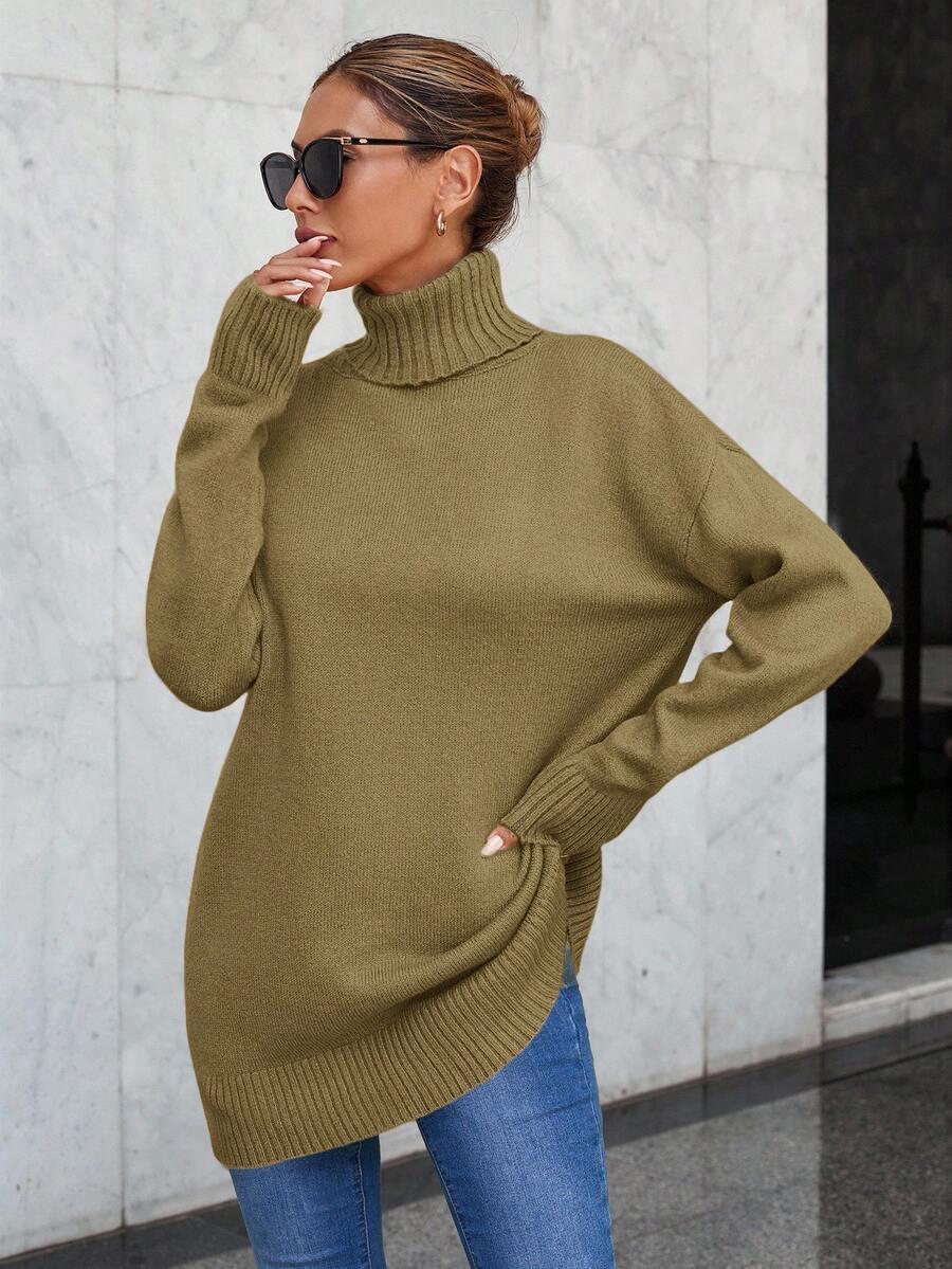 BEŻOWY SWETER GOLF