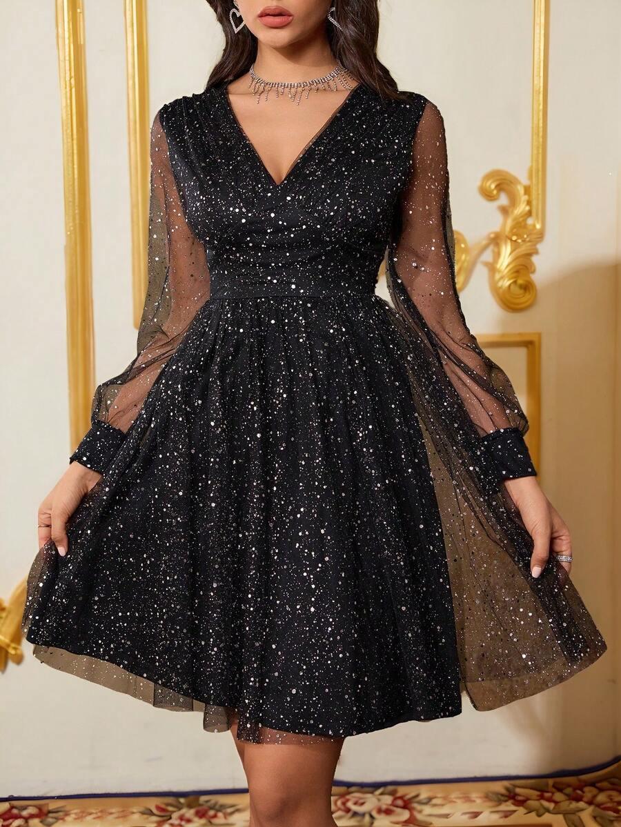czarna mini sukienka