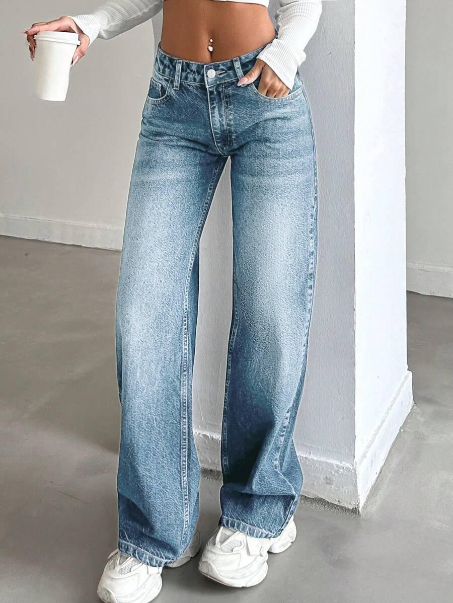 NIEBIESKIE SPODNIE JEANS