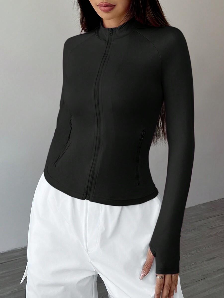 CZARNA BLUZKA ZAMEK