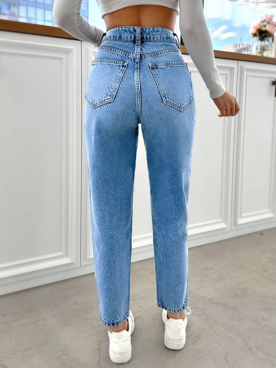NIEBIESKIE SPODNIE JEANSOWE