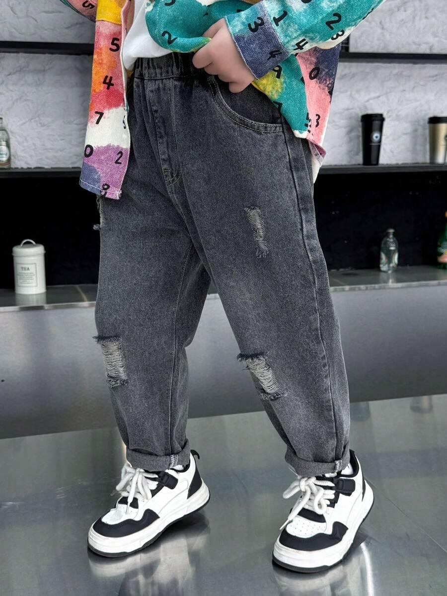 szare spodnie jeans
