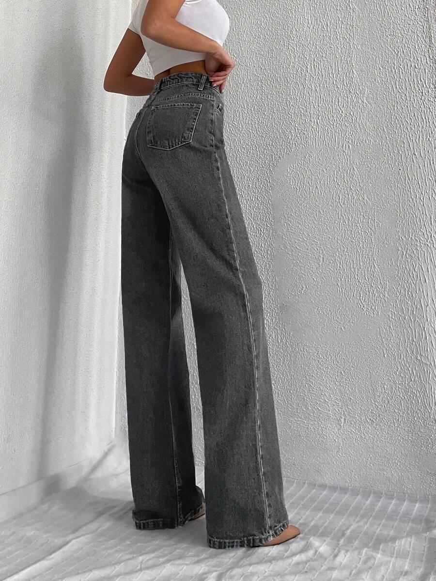 SZARE SPODNIE JEANS 