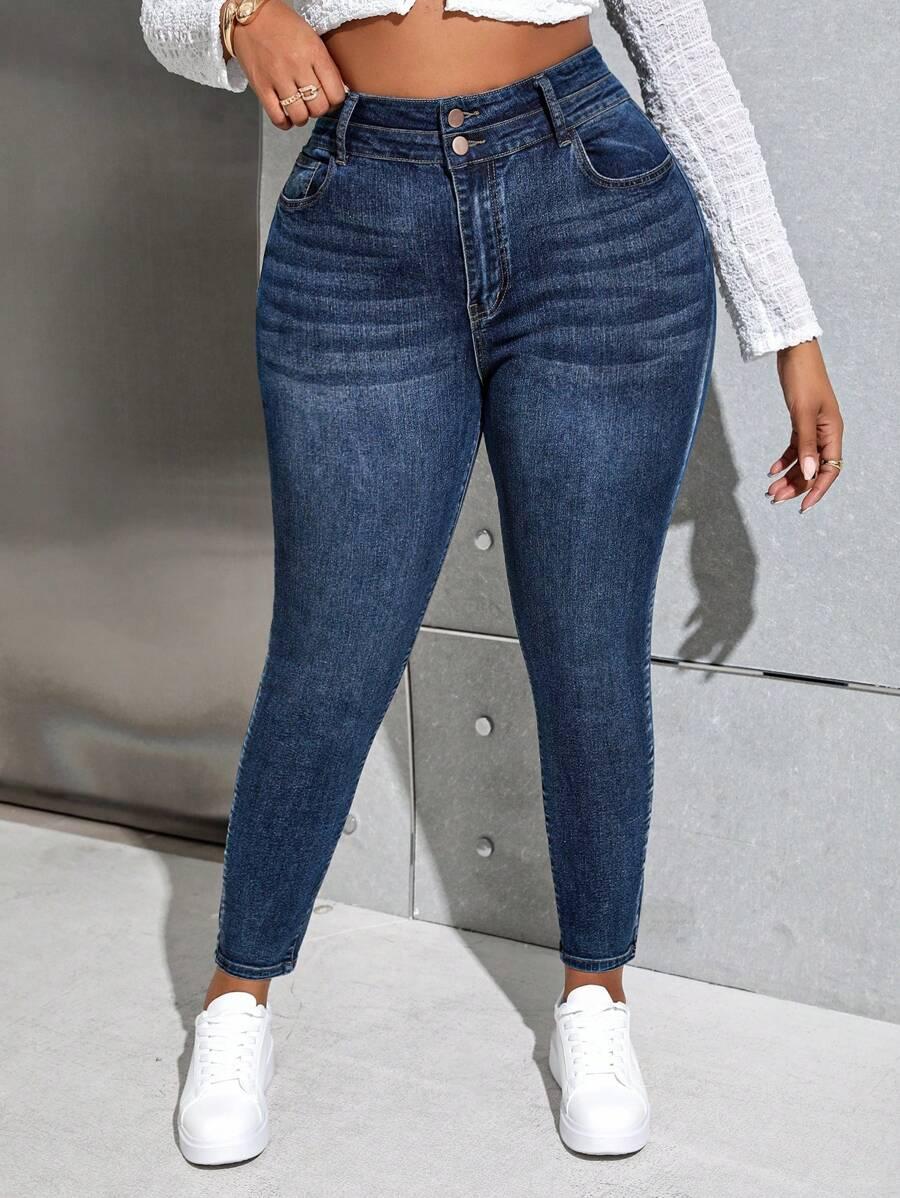NIEBIESKIE SPODNIE JEANS WYSOKI STAN 