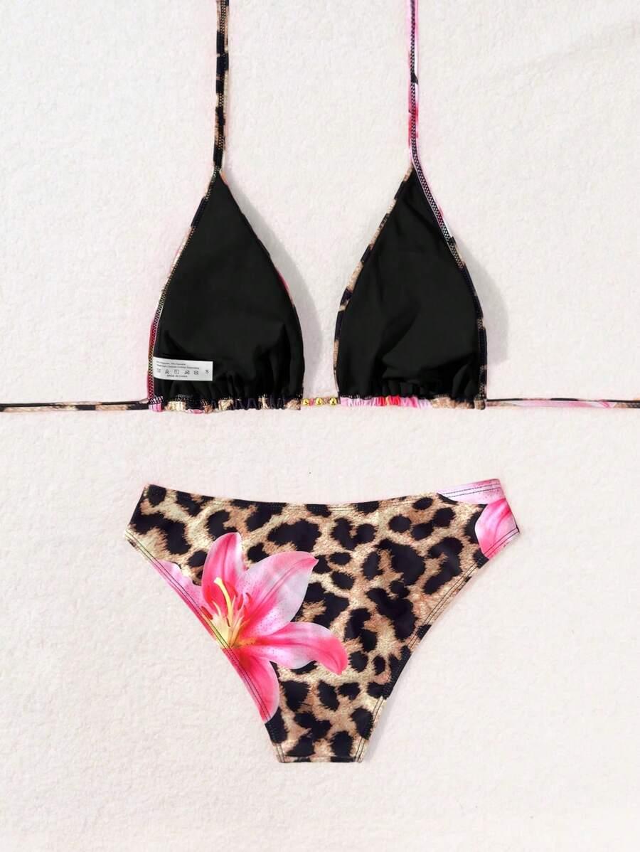 DWUCZĘŚCIOWY STRÓJ KĄPIELOWY ANIMAL PRINT 