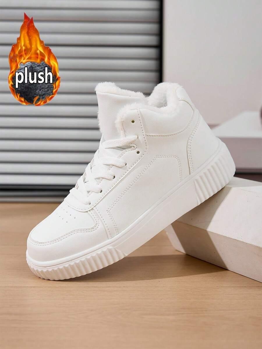 BIAŁE SZNUROWANE BUTY