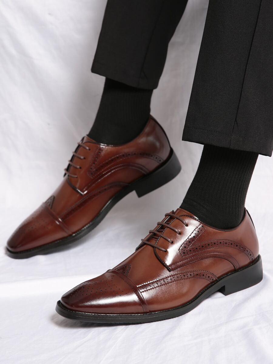 BRĄZOWE ELEGANCKIE BUTY