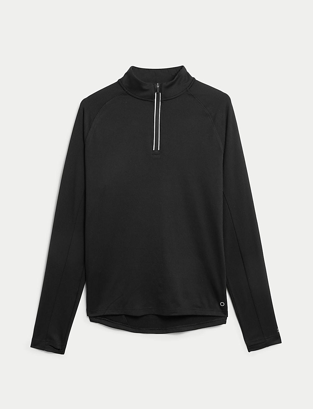 CZARNA BLUZA ZAMEK BŁYSKAWICZNY T28-9632P-Y0