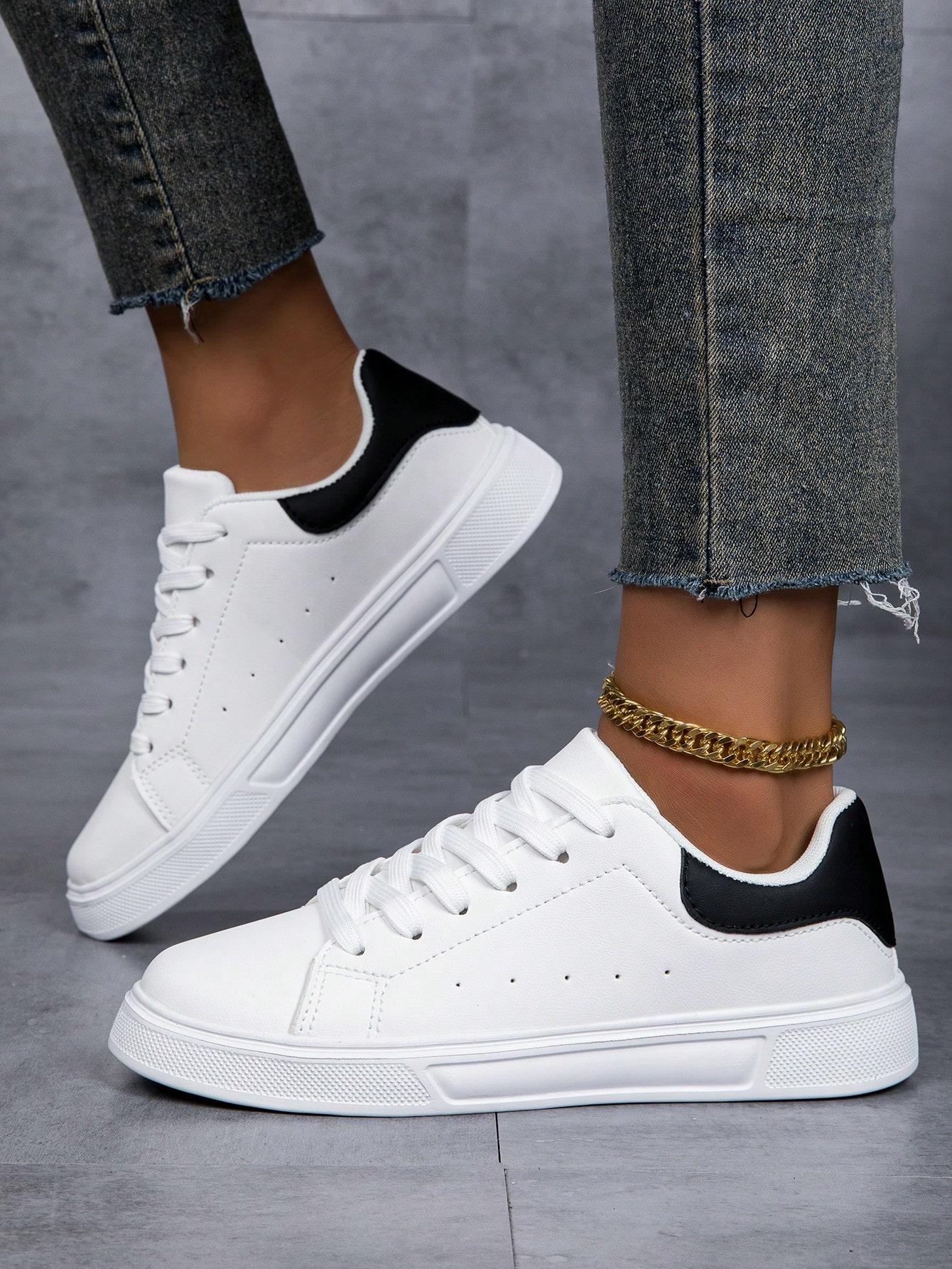 SZNUROWANE BUTY SPORTOWE KONTRAST 