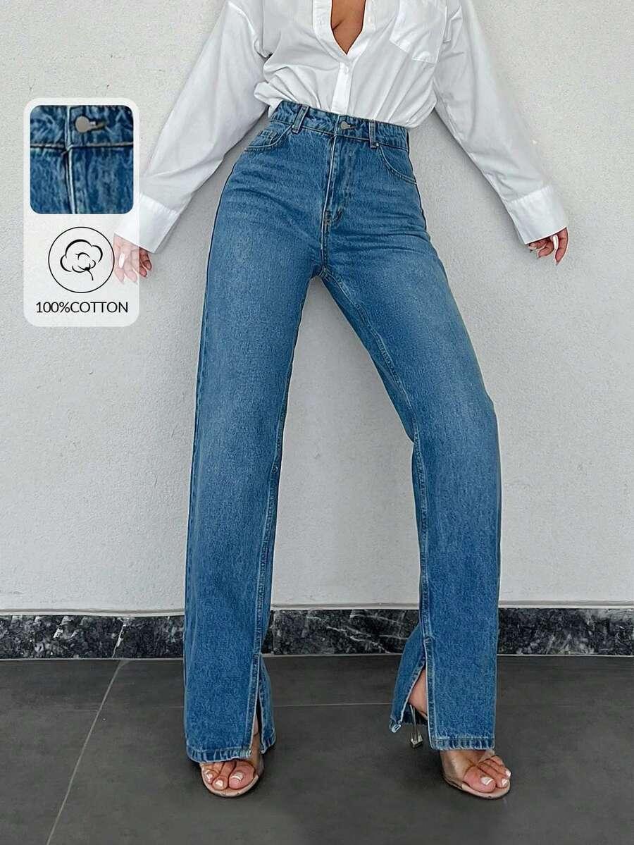 NIEBIESKIE SPODNIE JEANS