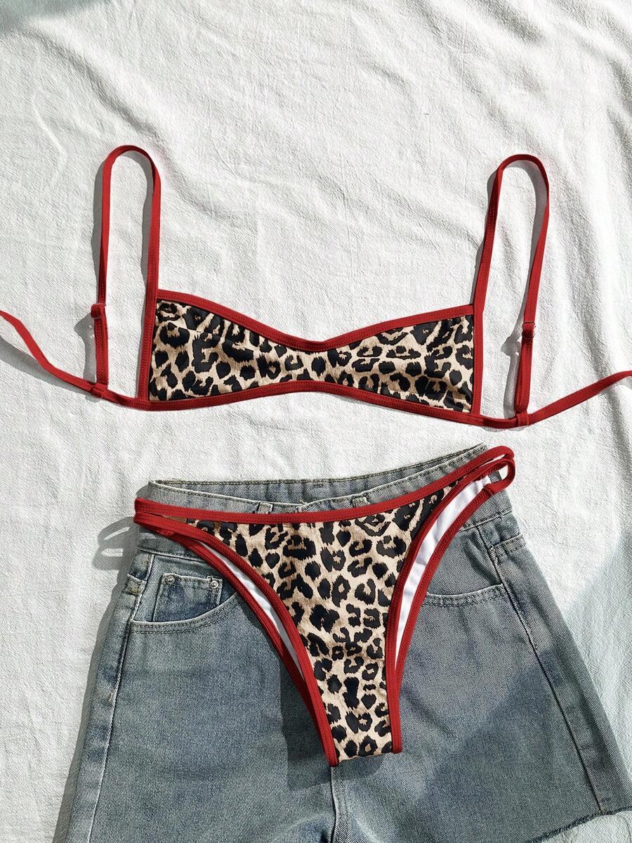 dwuczęściowy strój kąpielowy animal print 