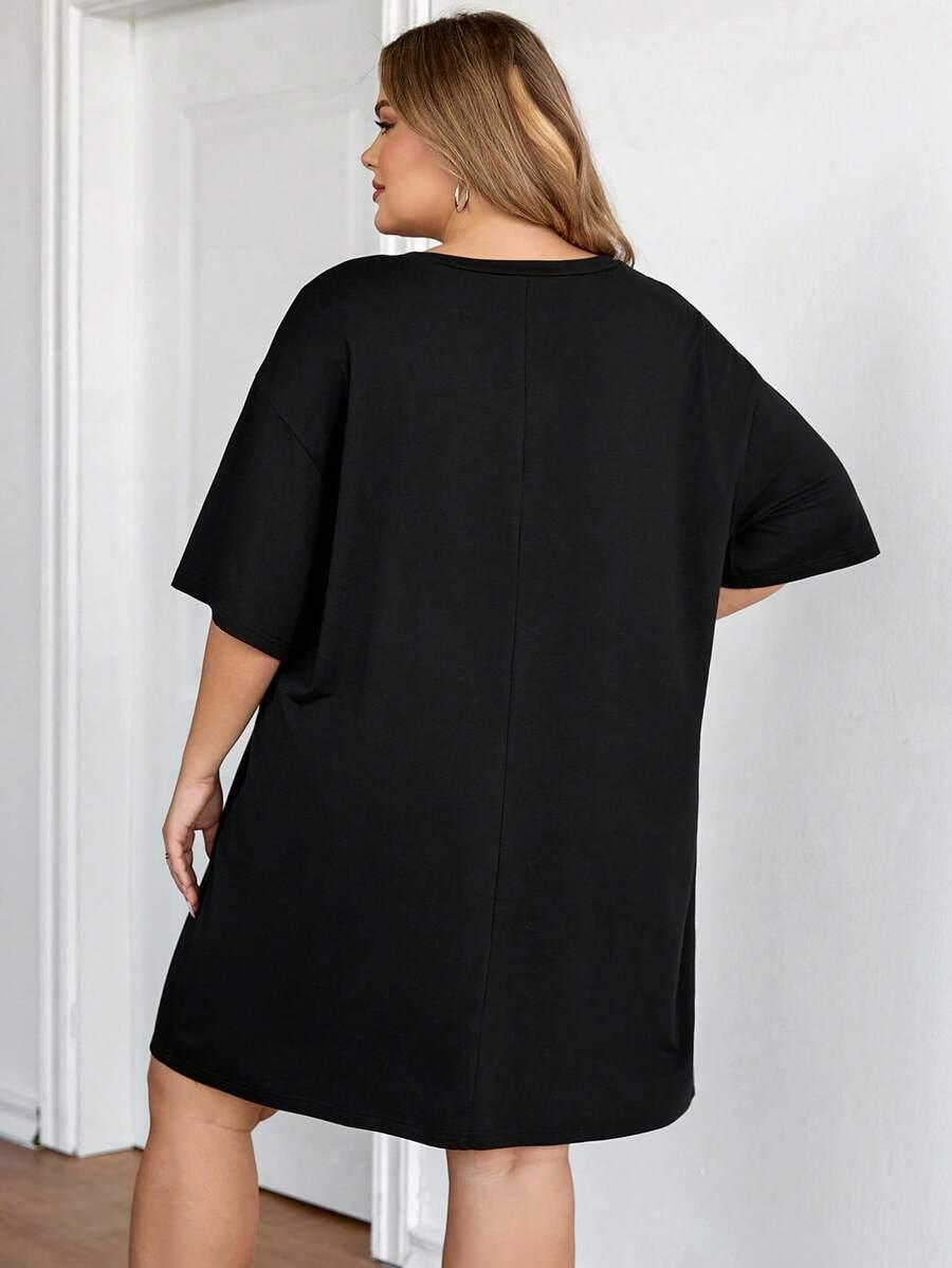 czarna sukienka oversize