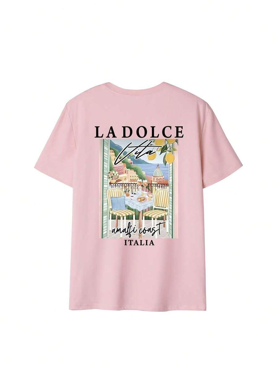 T-shirt okrągły dekolt