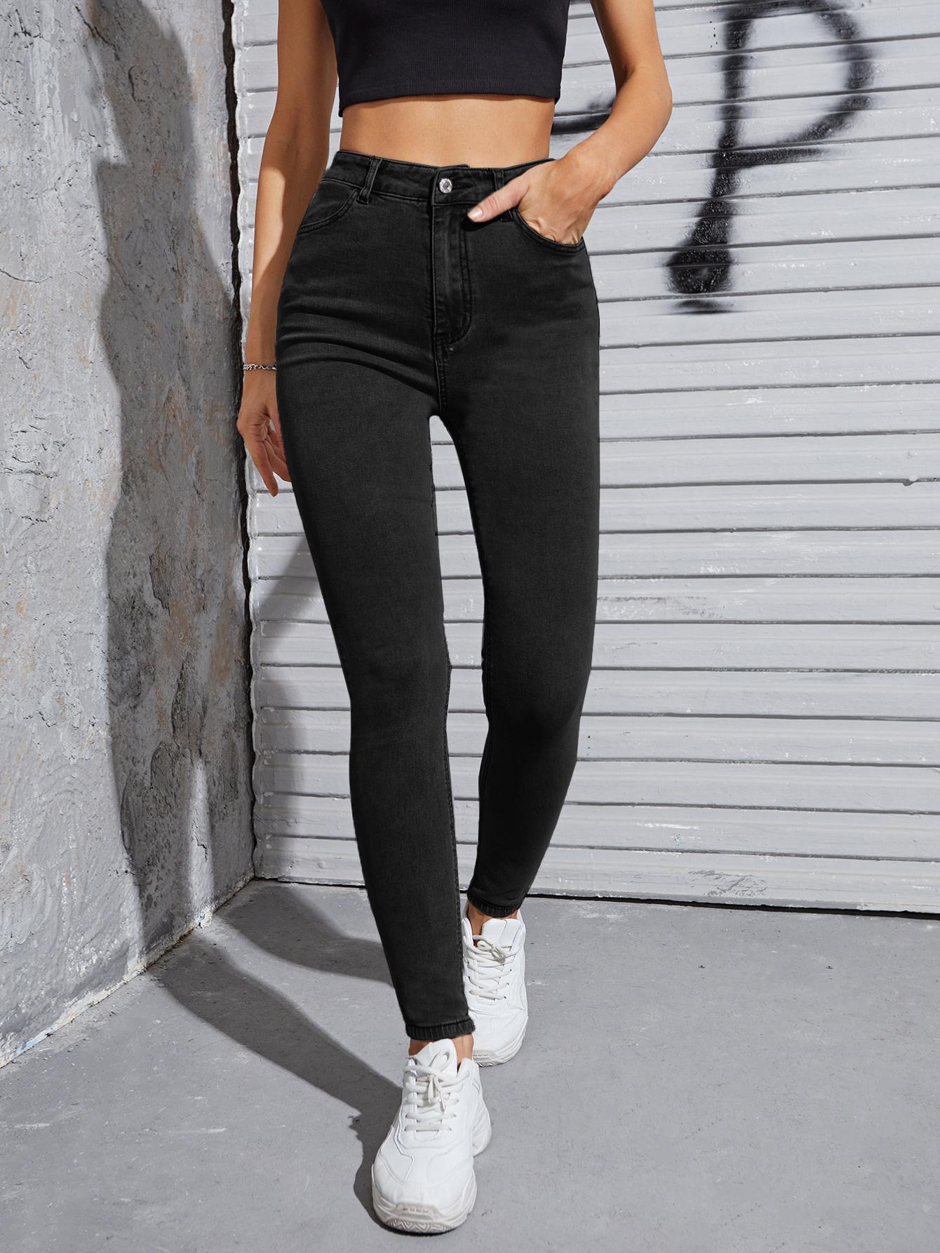 CZARNE JEANSY RURKI