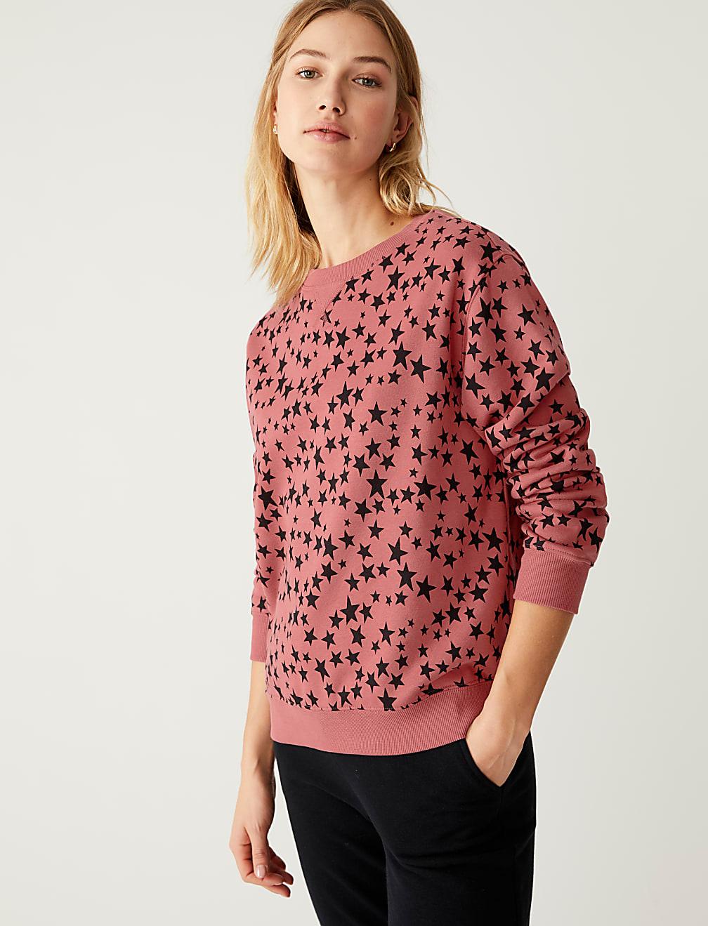 bluza wzór gwiazdki T41-3449C-F8