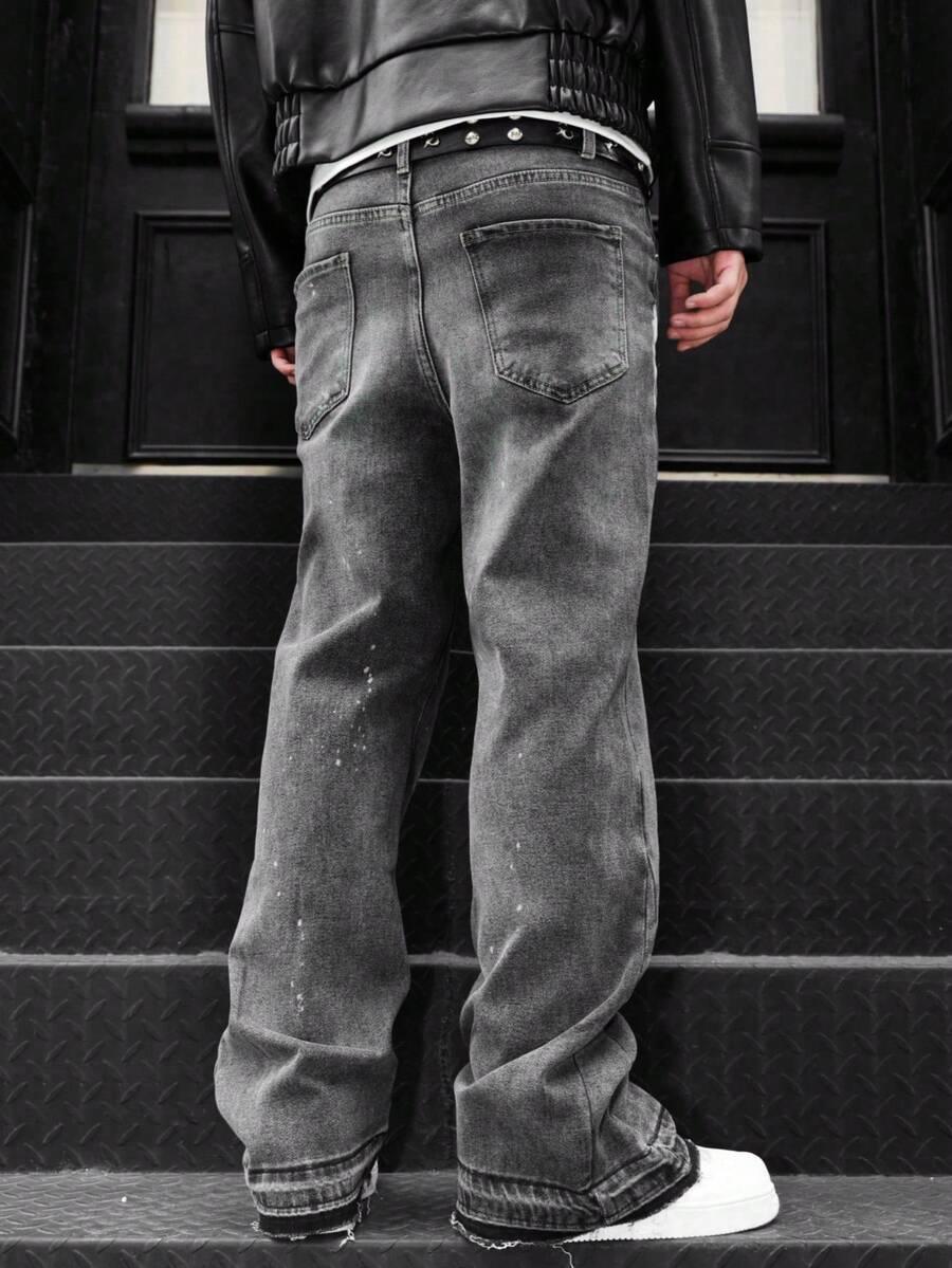 SZARE SPODNIE JEANS