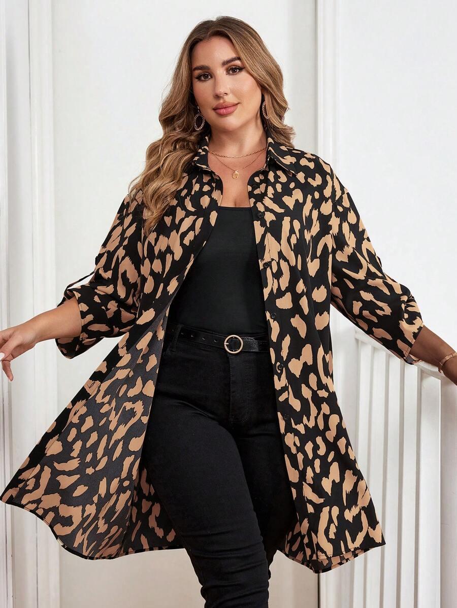 koszula zapinana animal print