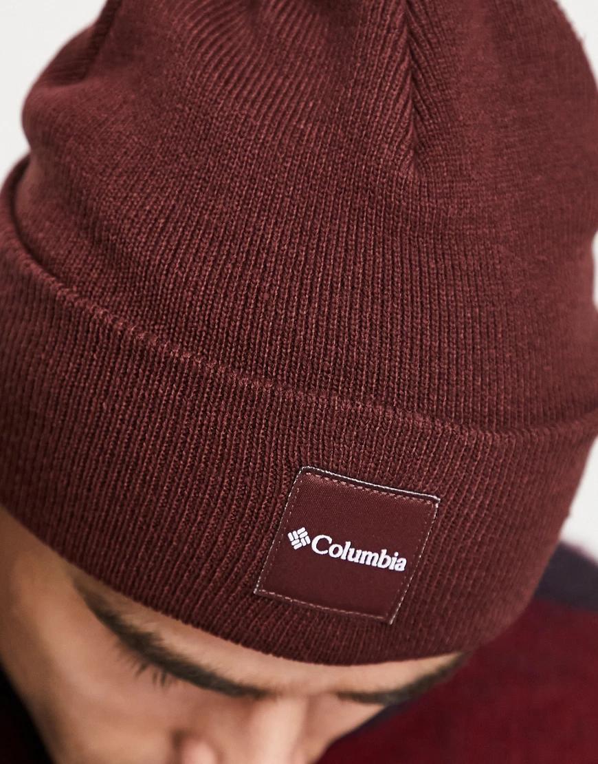 bordowa czapka zimowa beanie logo 