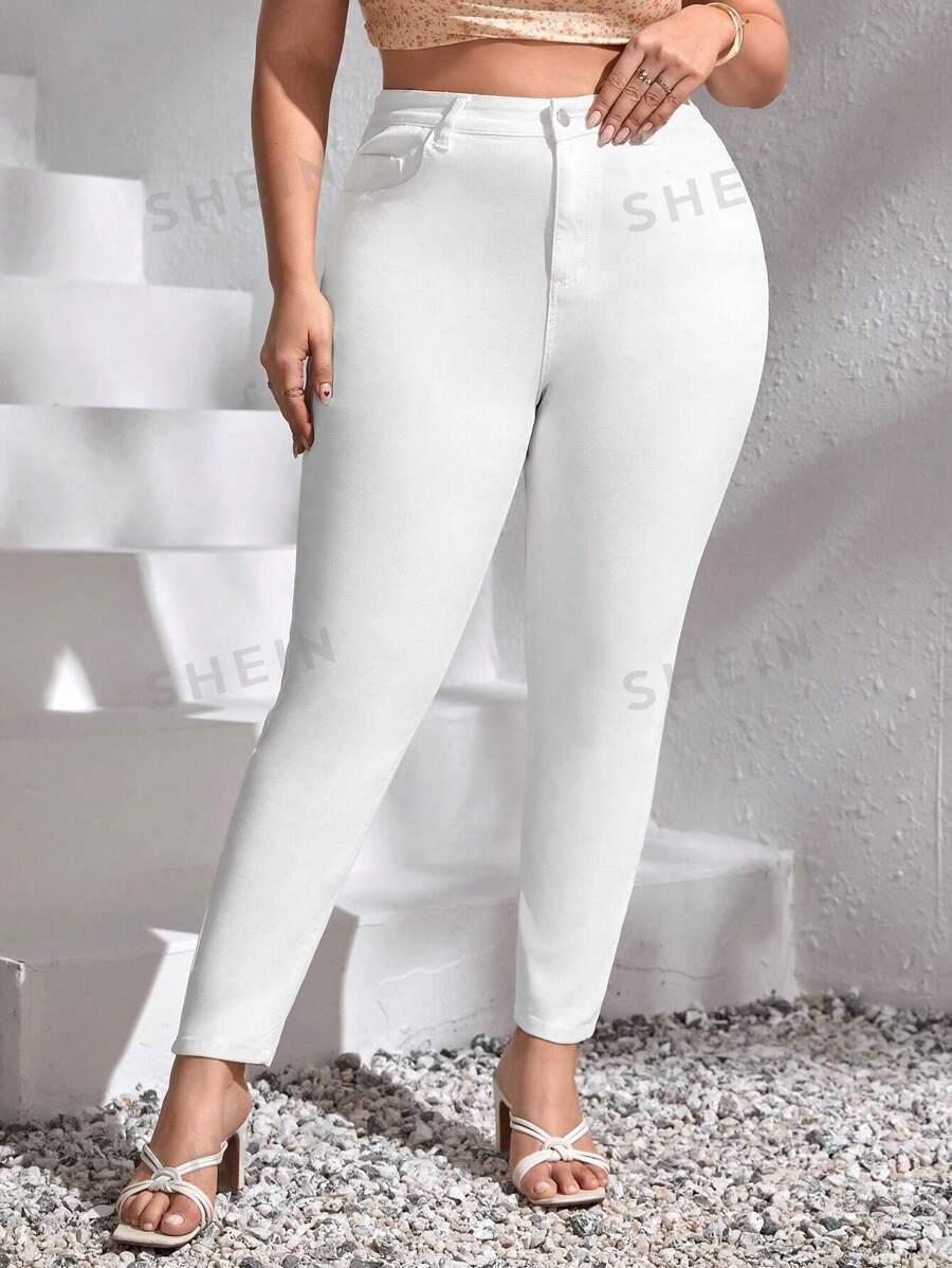 JEANSY DAMSKIE SLIM WYSOKI STAN BAWEŁNA