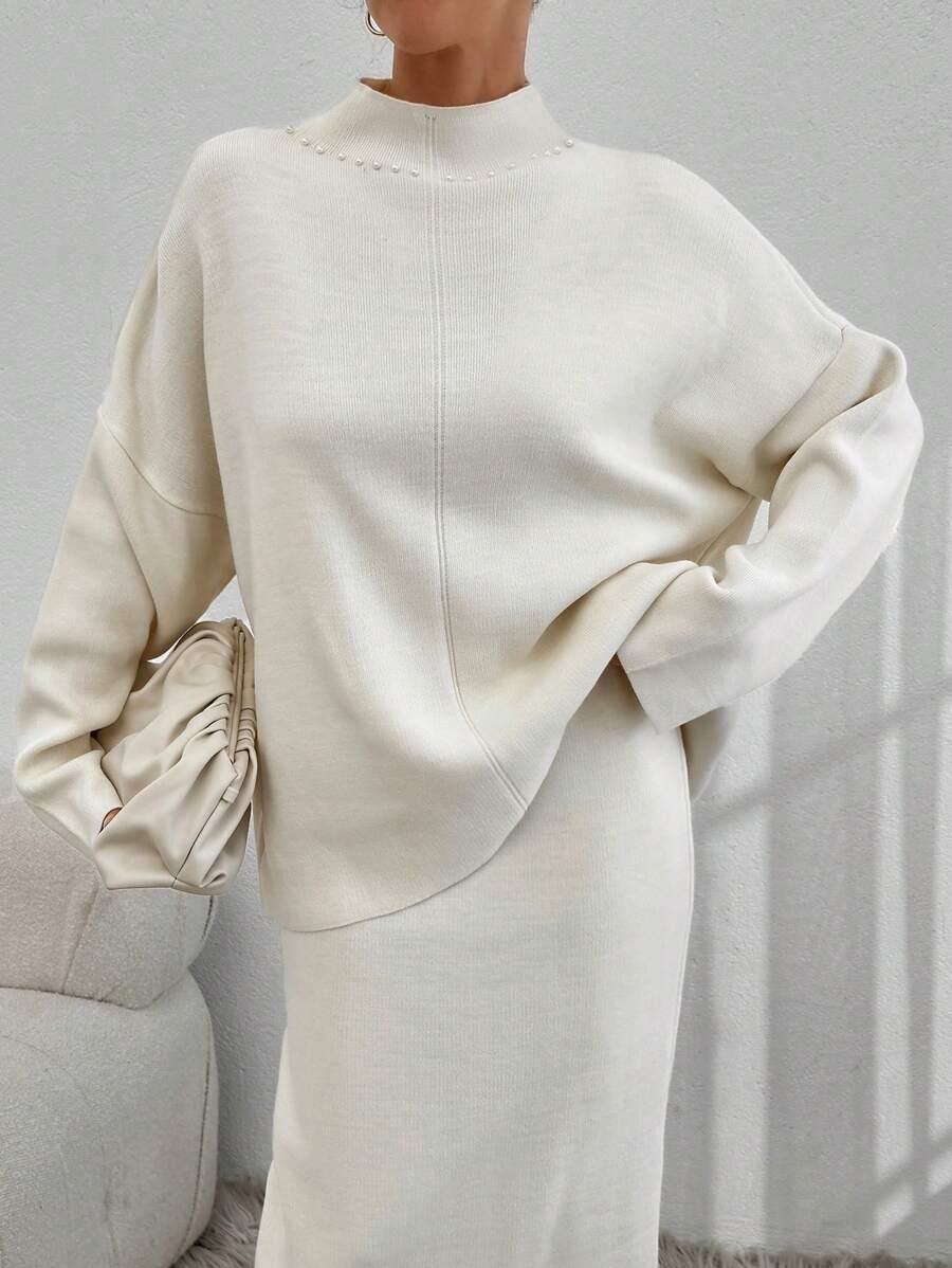 komplet sweter spódnica
