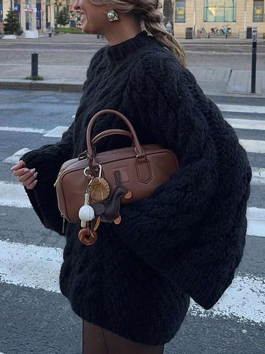 CZARNY SWETER OVERSIZE 