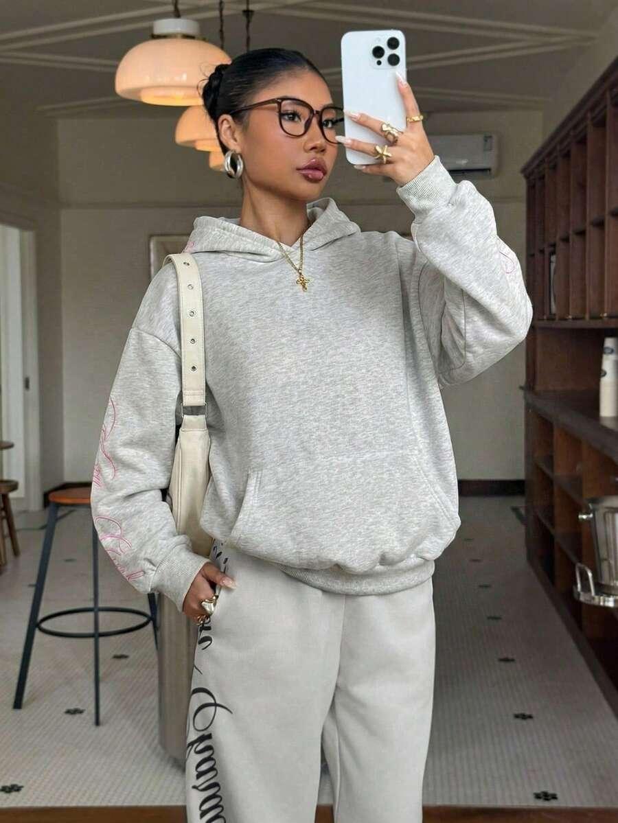 SZARA BLUZA HAFT