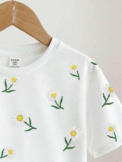 biały t-shirt print