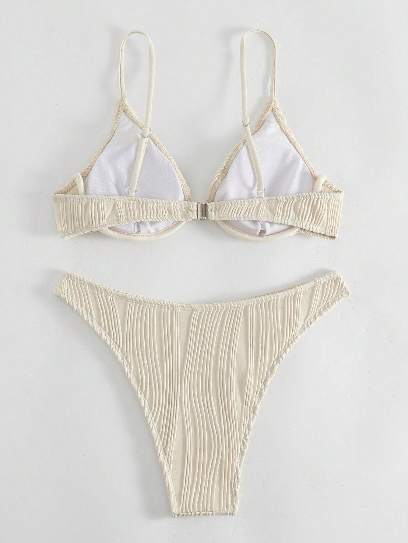 ecru dół od bikini prążki