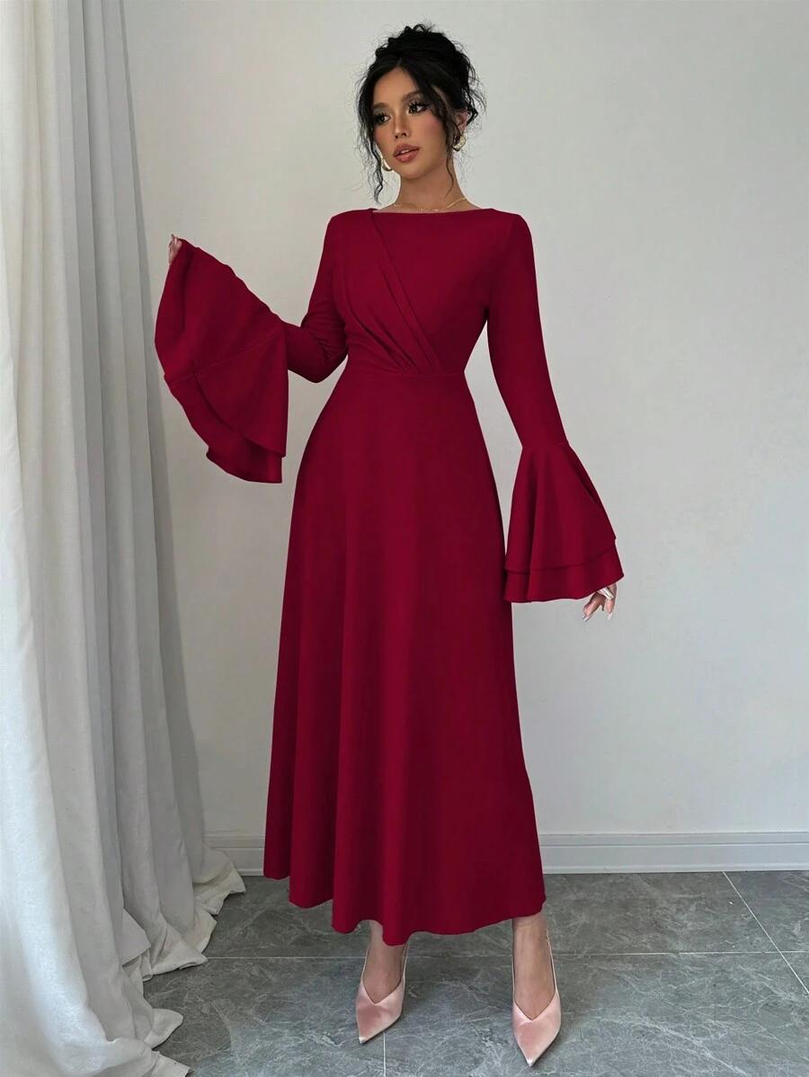 CZERWONA MAXI SUKIENKA