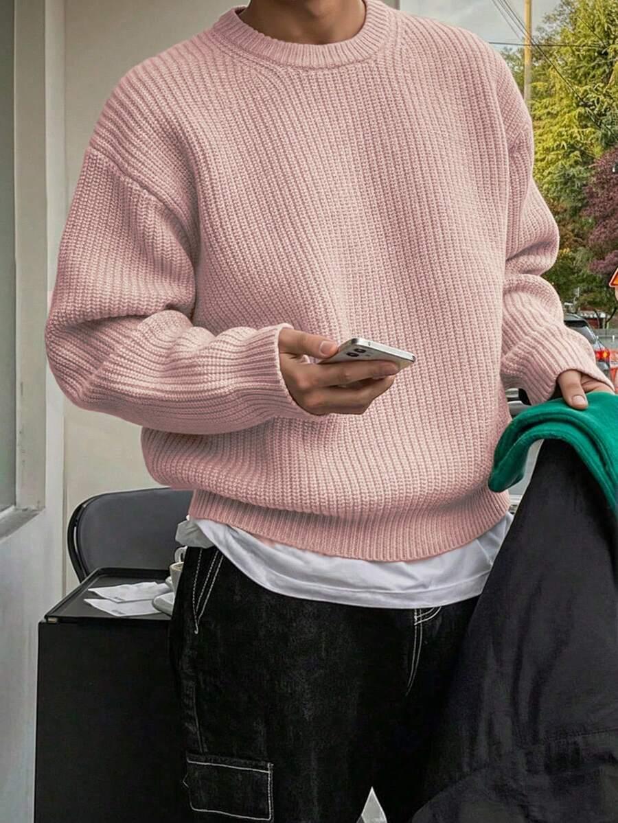 różowy sweter długi rękaw