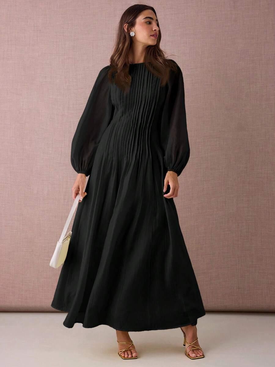 czarna sukienka maxi