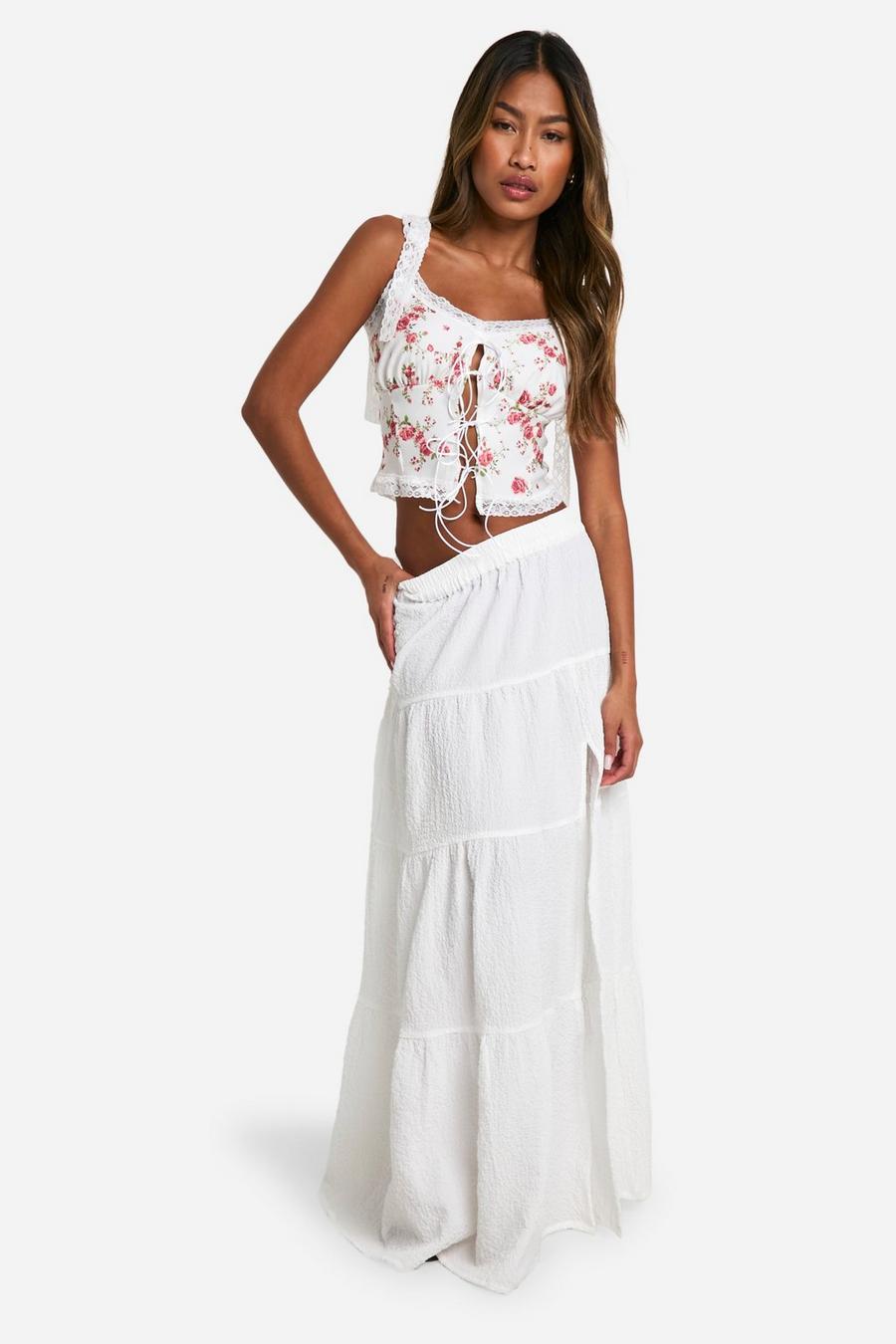 WIĄZANY TOP W KWIATY 
