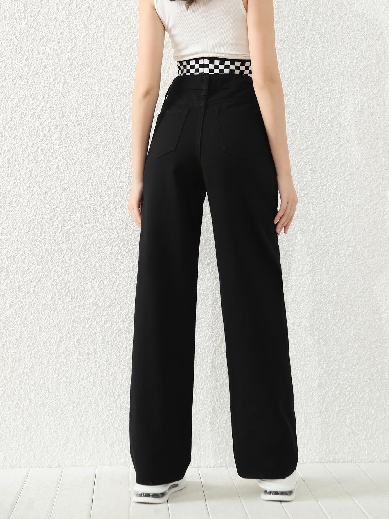 CZARNE SPODNIE JEANS