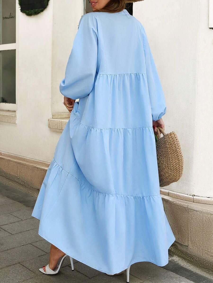 NIEBIESKA MAXI SUKIENKA