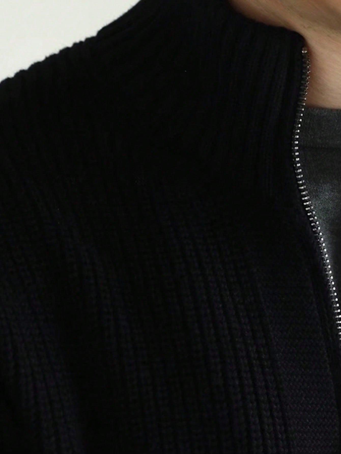 czarny sweter zamek