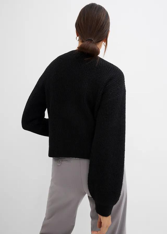 CZARNY SWETER GUZIKI