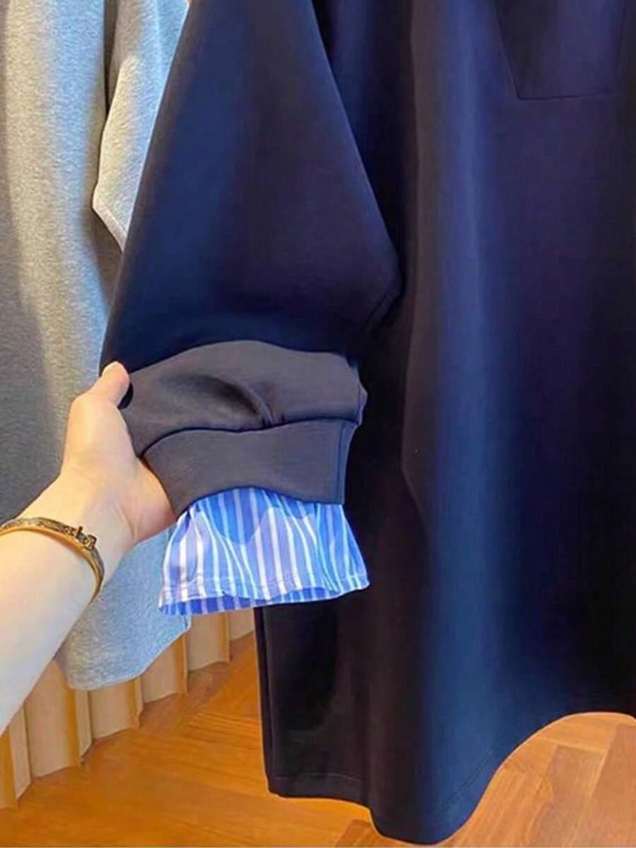 granatowa bluza oversize