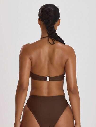 brązowa góra od bikini 