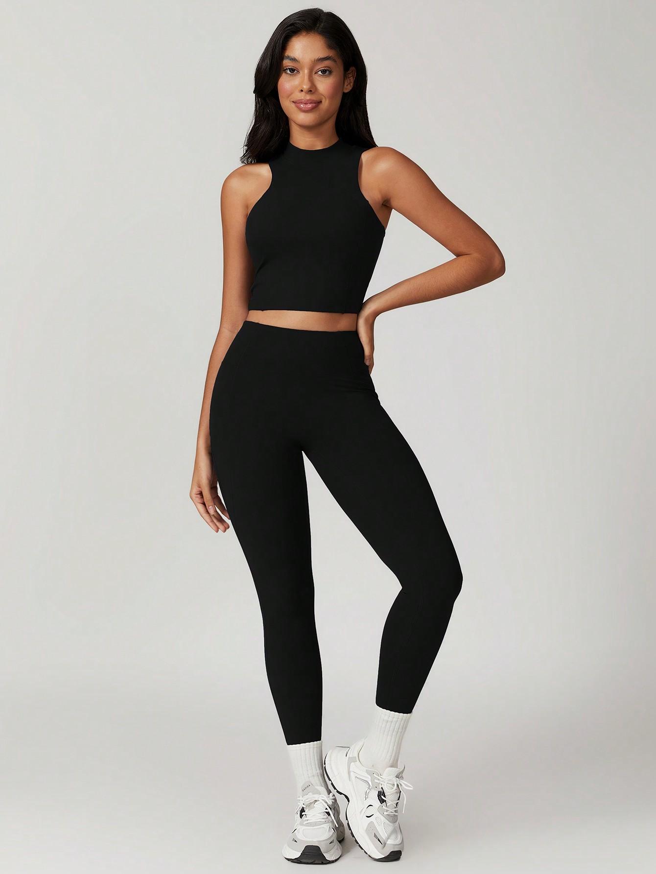 CZARNE SPORTOWE LEGGINSY